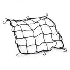 RIDERR Motorcycle Cargo Net XL - 40x40cm (Relaxed) | 6x Steel Hooks | Great for securing your luggage (Black)