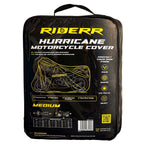 RIDERR Motorcycle Cover - Hurricane Premium All Weather |300d Oxford Fabric | UV Resistant | Fleece Linner | Chain loop Holes | Elasticated Base + Strap