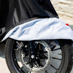 RIDERR Motorcycle Cover - Hurricane Premium All Weather |300d Oxford Fabric | UV Resistant | Fleece Linner | Chain loop Holes | Elasticated Base + Strap