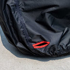 RIDERR Motorcycle Cover - Hurricane Premium All Weather |300d Oxford Fabric | UV Resistant | Fleece Linner | Chain loop Holes | Elasticated Base + Strap