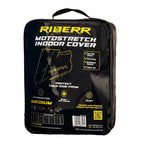 RIDERR Motorcycle Cover - Indoor Stretch Breathable Dust Cover (Black)