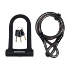 RIDERR Motorcycle D Lock + Cable Combo Deal (Black)