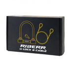 RIDERR Motorcycle D Lock + Cable Combo Deal (Black)