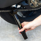RIDERR Motorcycle Drive Chain Brush - Helps Prevent Chain Wear | Easy to Use | Multi- Sided Bristles (Black)
