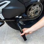 RIDERR Motorcycle Drive Chain Brush - Helps Prevent Chain Wear | Easy to Use | Multi- Sided Bristles (Black)