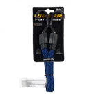 RIDERR Motorcycle Flat Bungee Strap - 24" | Anti Roll Design | Strong Elastic (Blue/Black)