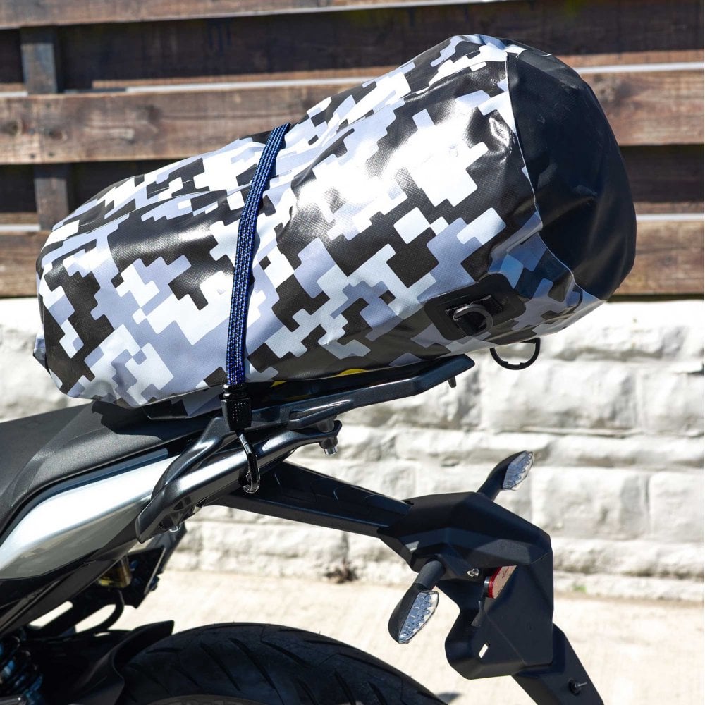 RIDERR Motorcycle Flat Bungee Strap - 24" | Anti Roll Design | Strong Elastic (Blue/Black)