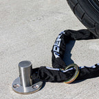 RIDERR Motorcycle Ground Anchor Lock - Stainless Steel Body | 10mm Stainless Pin | 3x Keys (Use with RR318 Chain)
