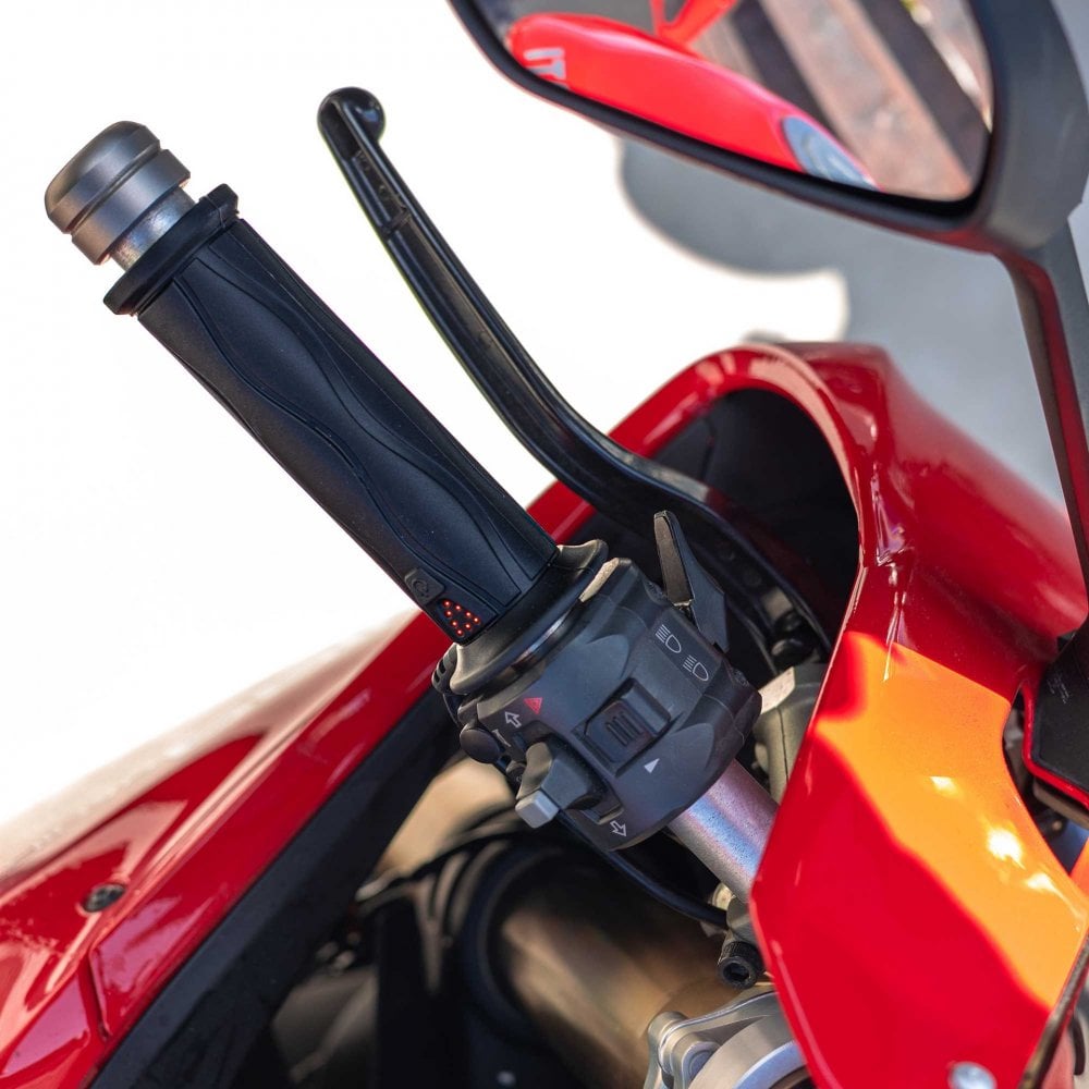 RIDERR Motorcycle Heated Grips - 12v | 5x Settings | inc Throttle tube and adaptors