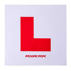RIDERR Motorcycle L-Plates - Learner L Plate Kit (Rigid with Bracket / Rigid Rear / Self Adhesive / Number Plate Bolts)