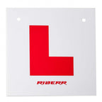 RIDERR Motorcycle L-Plates - Learner L Plate Kit (Rigid with Bracket / Rigid Rear / Self Adhesive / Number Plate Bolts)