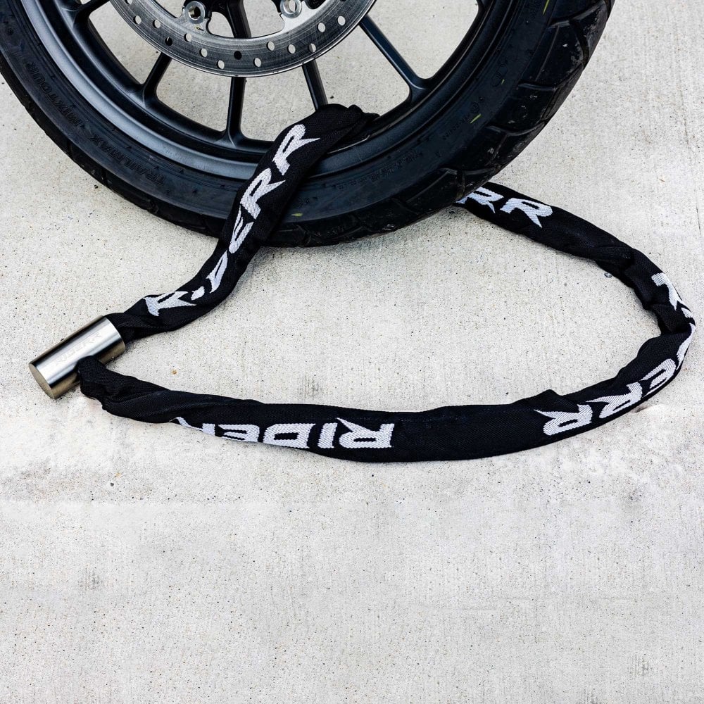 RIDERR Motorcycle Link8 Chain Lock - Stainless Steel Lock Body & Pin | 8mm Chain | 3x Keys | Anti-Drilling Lock Head