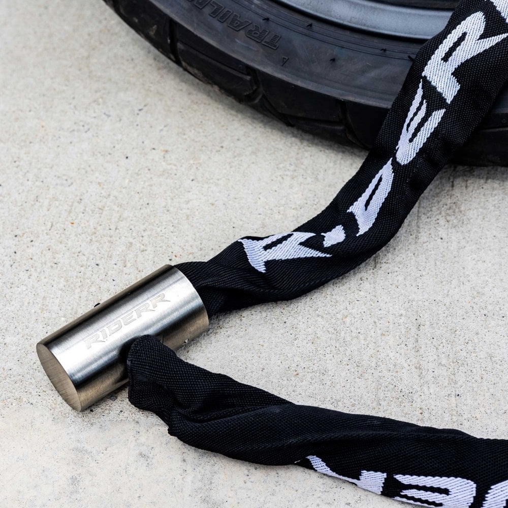 RIDERR Motorcycle Link8 Chain Lock - Stainless Steel Lock Body & Pin | 8mm Chain | 3x Keys | Anti-Drilling Lock Head