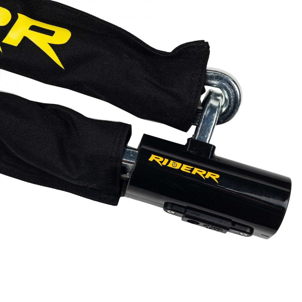 RIDERR Motorcycle LinkCore12 Alarm Chain Lock 1.2m - 120db | 360deg Motion Sensor | 12mm Links | ART4