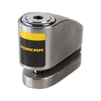 RIDERR Motorcycle Micro Disc Lock - 6mm Pin | Stainless Steel Body (Silver)