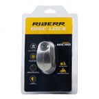 RIDERR Motorcycle Micro Disc Lock - 6mm Pin | Stainless Steel Body (Silver)
