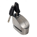 RIDERR Motorcycle Micro Disc Lock - 6mm Pin | Stainless Steel Body (Silver)