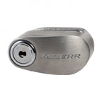 RIDERR Motorcycle Micro Disc Lock - 6mm Pin | Stainless Steel Body (Silver)