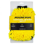 RIDERR Motorcycle Luxury Wash Mitt - Double Sided | Extra Soft (Yellow/Black)
