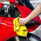 RIDERR Motorcycle MicroFibre Towels - 30cm x 30cm | Yellow | Pack of x6
