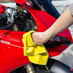 RIDERR Motorcycle MicroFibre Towels - 30cm x 30cm | Yellow | Pack of x6