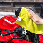 RIDERR Motorcycle MicroFibre Towels - 30cm x 30cm | Yellow | Pack of x6