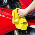 RIDERR Motorcycle MicroFibre Towels - 30cm x 30cm | Yellow | Pack of x6
