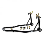 RIDERR Motorcycle Paddock Stand - Pro Model | 340kg | 32mm Steel Tube | Includes Universal & Bobbins Adaptors