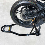 RIDERR Motorcycle Paddock Stand - Pro Model | 340kg | 32mm Steel Tube | Includes Universal & Bobbins Adaptors