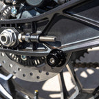 RIDERR Motorcycle Paddock Stand Bobbins - Fits Pre-Threaded Holes In Your Swingarm (Black)