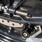 RIDERR Motorcycle Paddock Stand Bobbins - Fits Pre-Threaded Holes In Your Swingarm (Black)