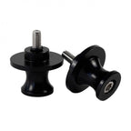 RIDERR Motorcycle Paddock Stand Bobbins - Fits Pre-Threaded Holes In Your Swingarm (Black)