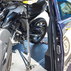 RIDERR Motorcycle Rachet Tie Down Straps - 400kg Safe Load | 800kg Break Strength | 5m x 25mm | Quick Release | Double Pack (Black)