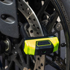 RIDERR Motorcycle RR55 Disc Lock 14.5mm Hardened Steel D Lock ART4 (Black/Yellow Fluo)
