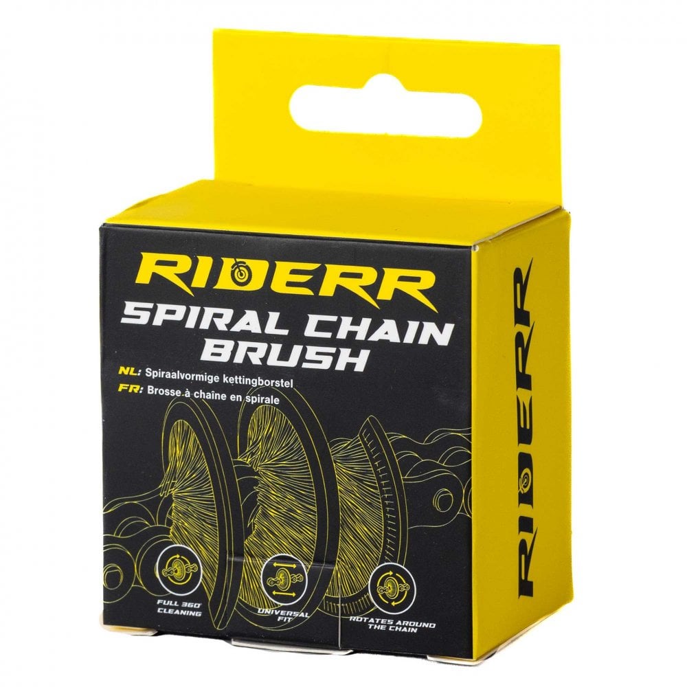 RIDERR Motorcycle Spiral Drive Chain Brush (Black/Yellow)