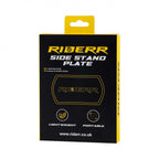 RIDERR Motorcycle Side Stand Plate - Lightweight ABS Plastic | 130x70mm | Spreads the Load Over Larger Area (Black)
