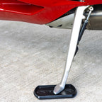 RIDERR Motorcycle Side Stand Plate - Lightweight ABS Plastic | 130x70mm | Spreads the Load Over Larger Area (Black)