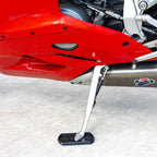 RIDERR Motorcycle Side Stand Plate - Lightweight ABS Plastic | 130x70mm | Spreads the Load Over Larger Area (Black)