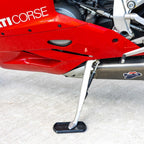 RIDERR Motorcycle Side Stand Plate - Lightweight ABS Plastic | 130x70mm | Spreads the Load Over Larger Area (Black)