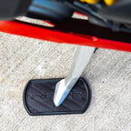 RIDERR Motorcycle Side Stand Plate - Lightweight ABS Plastic | 130x70mm | Spreads the Load Over Larger Area (Black)