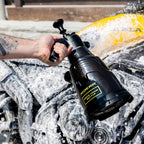 RIDERR Motorcycle Snow Foam Bottle - 2ltr | 2x Spray Nozzles for Water or Foam (Black/Yellow)