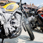 RIDERR Motorcycle Snow Foam Bottle - 2ltr | 2x Spray Nozzles for Water or Foam (Black/Yellow)