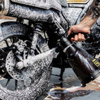 RIDERR Motorcycle Snow Foam Bottle - 2ltr | 2x Spray Nozzles for Water or Foam (Black/Yellow)