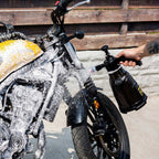RIDERR Motorcycle Snow Foam Bottle - 2ltr | 2x Spray Nozzles for Water or Foam (Black/Yellow)