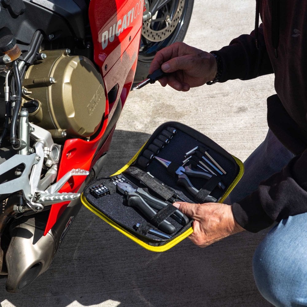 RIDERR Motorcycle Tool Kit - 28pc Compact Under seat Tool Solution