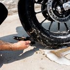 RIDERR Motorcycle Tyre Brush (Black/Yellow)