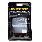 RIDERR Motorcycle Tyre Valve Flexable Extension - Easy Access for Pumping up (Black)