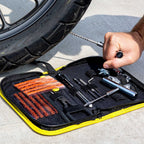 RIDERR Motorcycle Tyre Repair Kit - 43pc All-in-One Emergency Tyre Repair Kit
