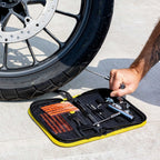 RIDERR Motorcycle Tyre Repair Kit - 43pc All-in-One Emergency Tyre Repair Kit