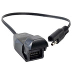 RIDERR Motorcycle USB Handlebar Charger - SAE Input to USB-A Output | 1.7m Cable | 5v 9v 12v | 3A 2A 1.5A